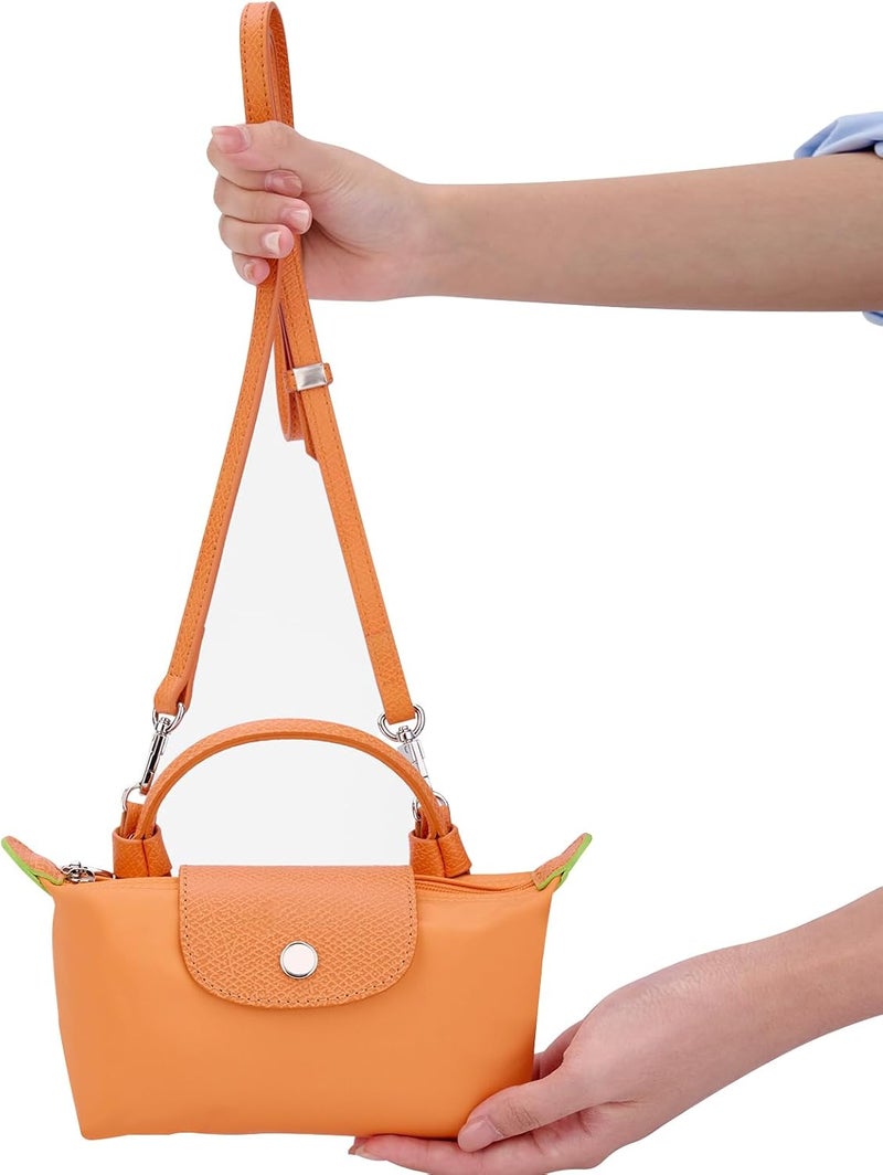 KOMHPS Purse Straps Replacement, Leather Handbag Crossbody Shoulder Strap Kit Adjustable for Mini Longcamp Tote Bag Women - Image 4